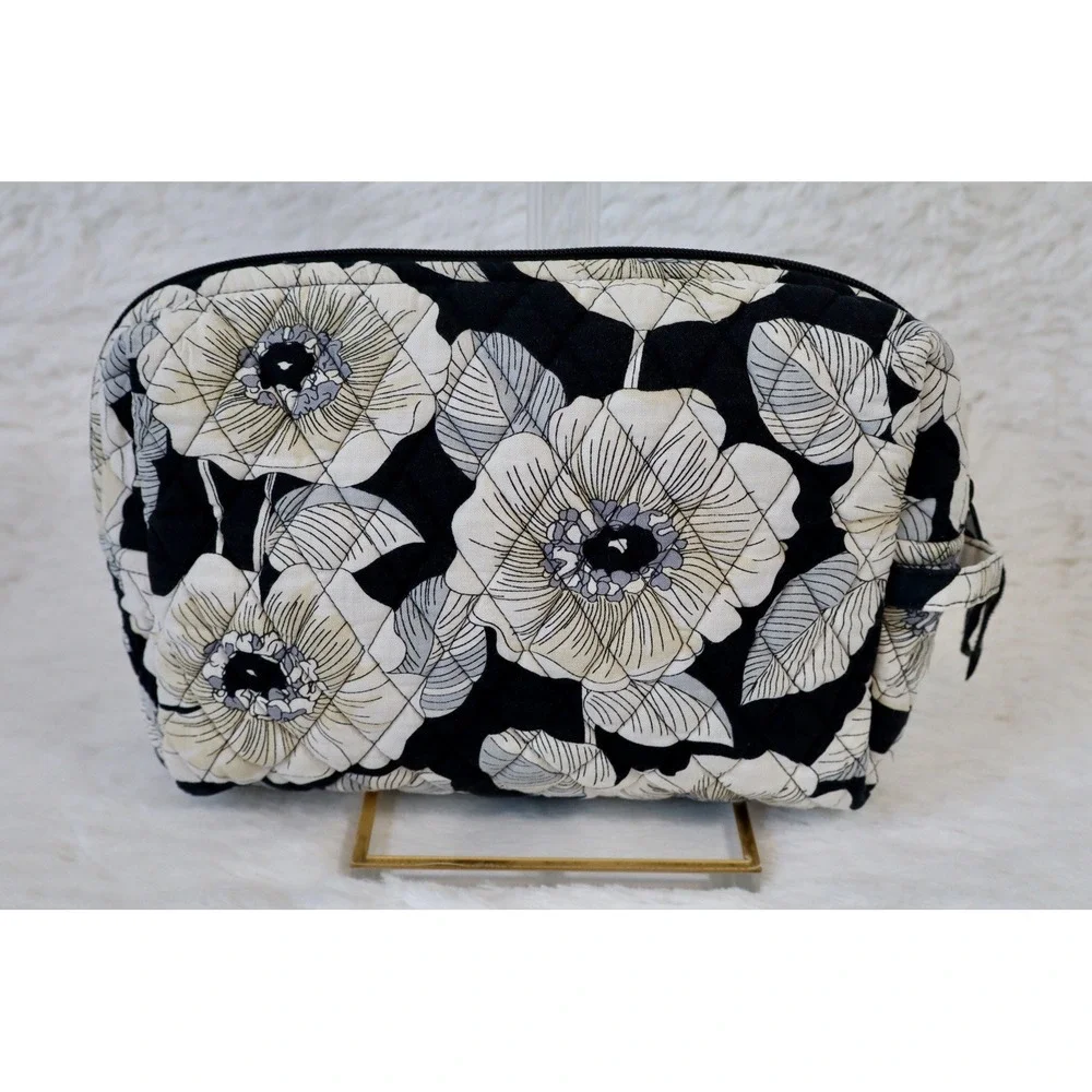 Vera Bradley Camellia Medium Zip Cosmetic Bag Case Travel